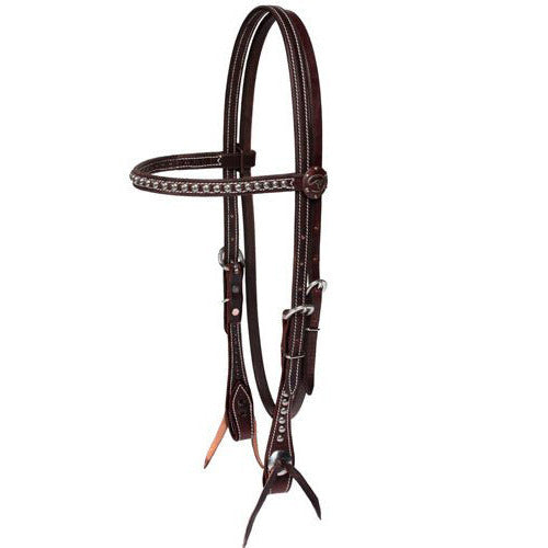 Chocolate With Antique Dots Headstall