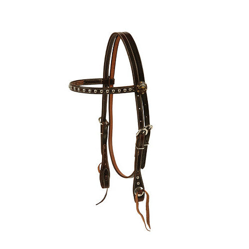 Chocolate With Antique Dots Headstall