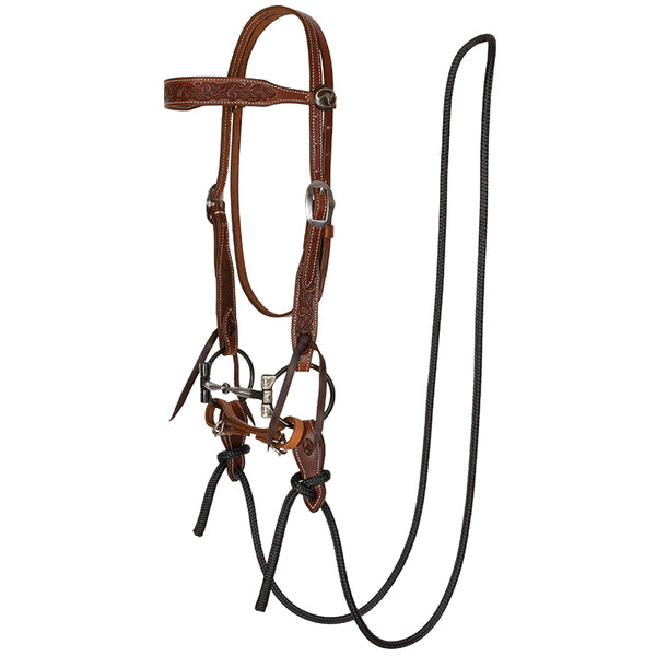 Scroll Stamp Performance Horse Bridle Set