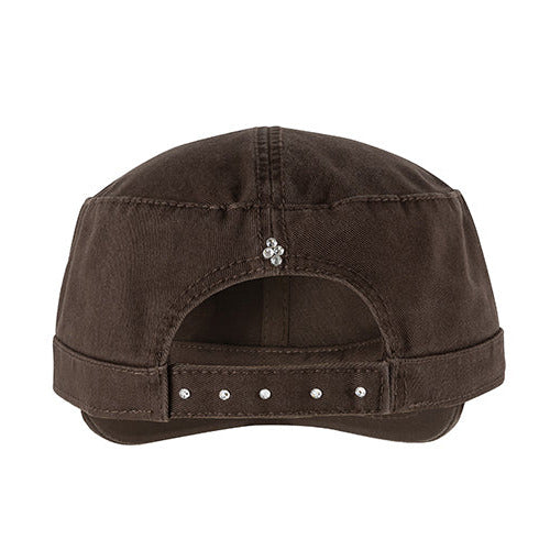 Cowhide & Swarovski Crystals Cap