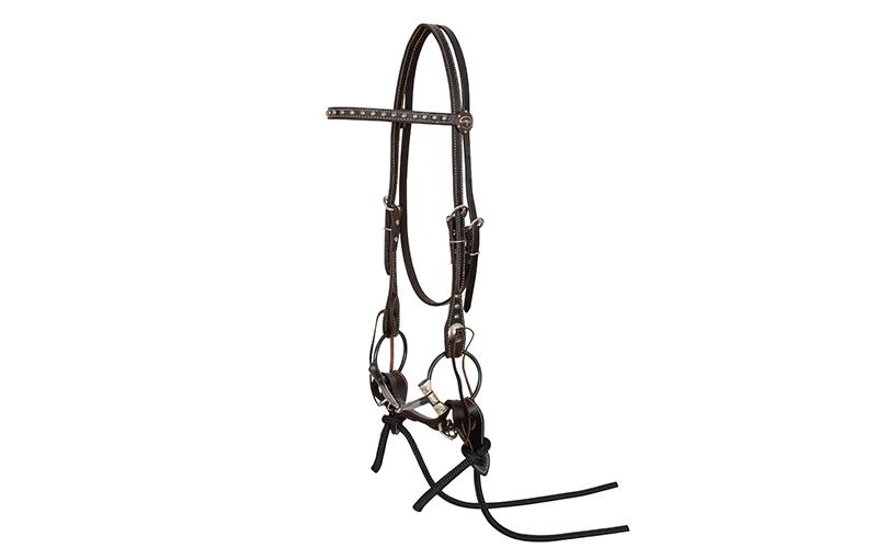 DOTTED CHOCOLATE PERFORMANCE HORSE BRIDLE SET